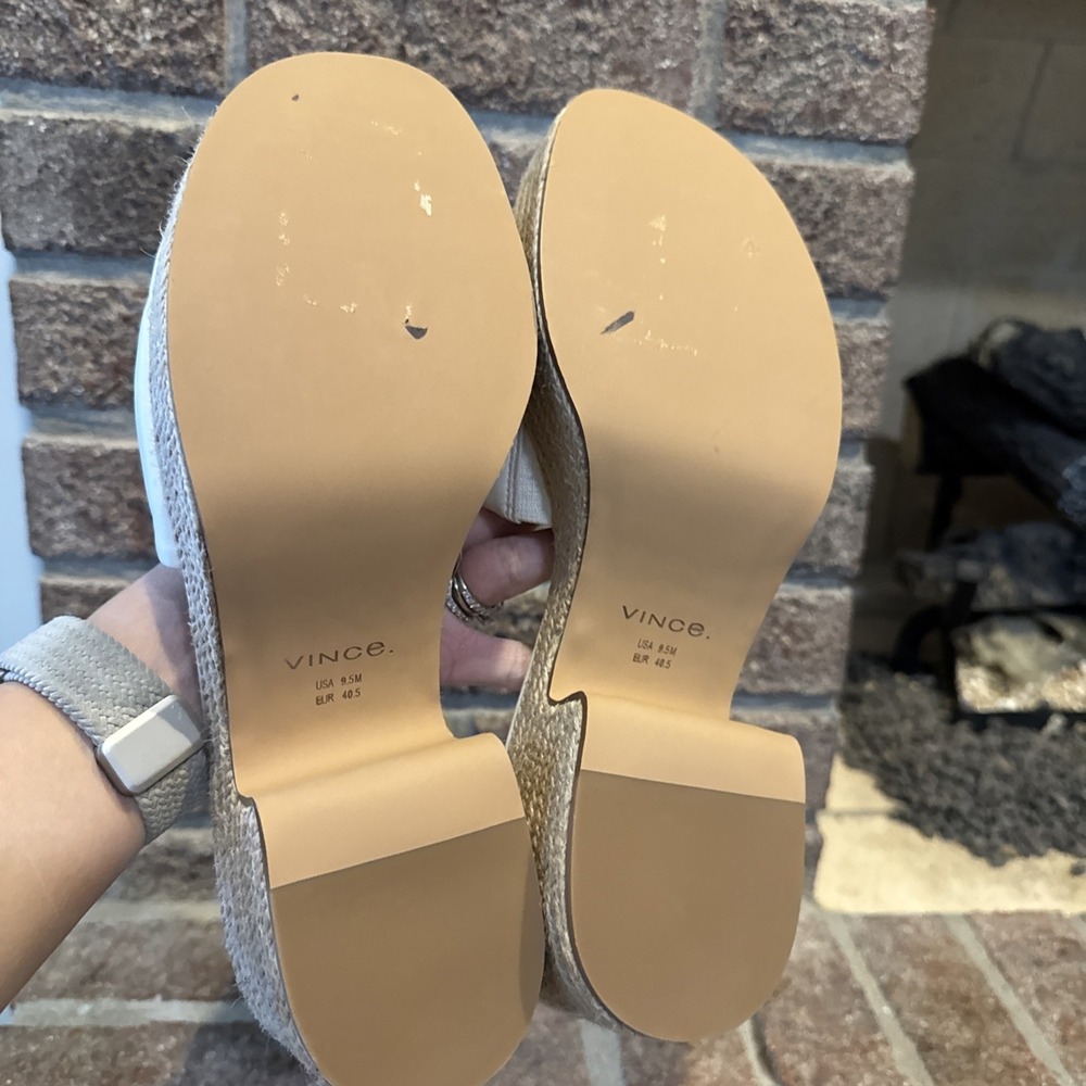 Vince‎ Women's Margo Espadrille Block Heel Slip On Sandals Slide Size 9.5 #174 - Picture 14 of 16